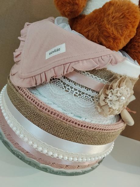 Luxusná plienková torta pre dievčatko,
