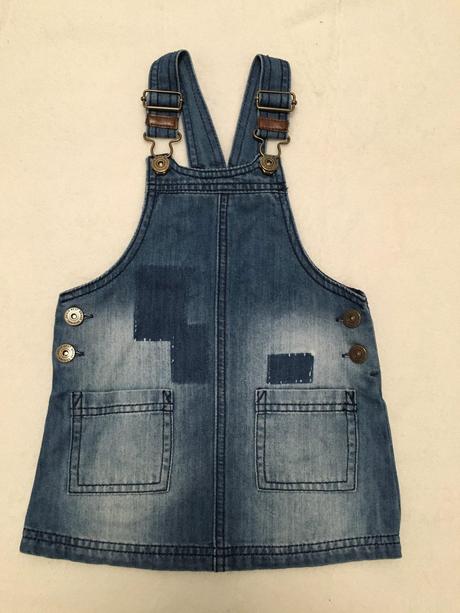 Riflová sukňa na traky, next,86