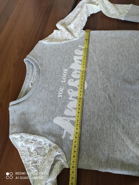 Mikina s krajkovymi rukavmi, pepco,134