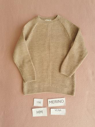 100perc. merino sveter, h&m,116