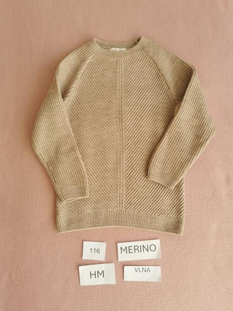 100perc. merino sveter, h&m,116