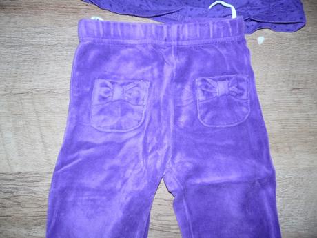 Fialkové legínky s tričkom, 80