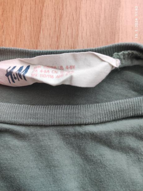Tričko dlhý rukáv pre chlapca, h&m,110