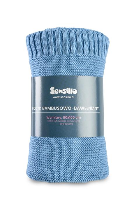 Sensillo detská bambusovo-bavlnená deka modrá 100x, 