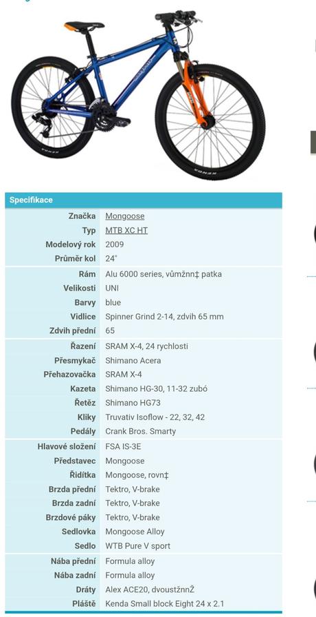 Junior bicykel mongoose, 24