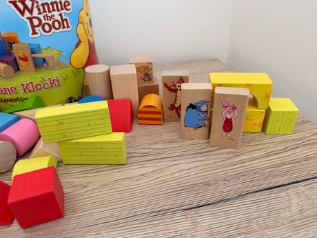 Drevené stavebné kocky winnie the pooh, 