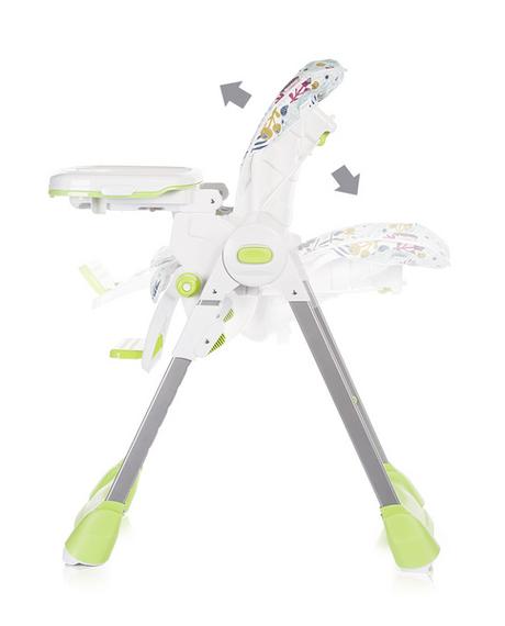 Detská jedálenská stolička bravo-green leaves,