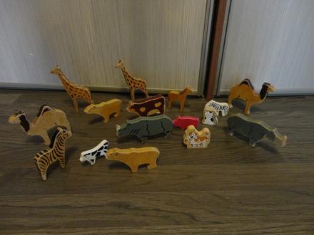 Drevené zvieratá - retro, 