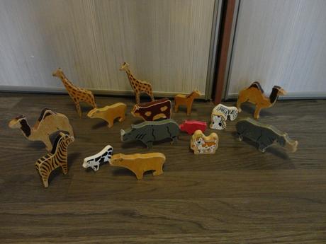Drevené zvieratá - retro, 