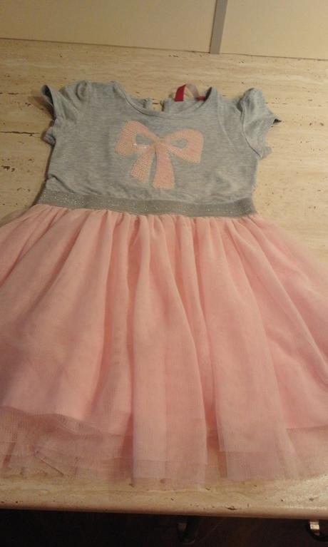 Šedé šatočky s ružovou tutu sukničkou, 98