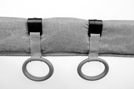 Caretero detská skladacia ohrádka quadra grey, šírka (cm): 90,dĺžka (cm): 90