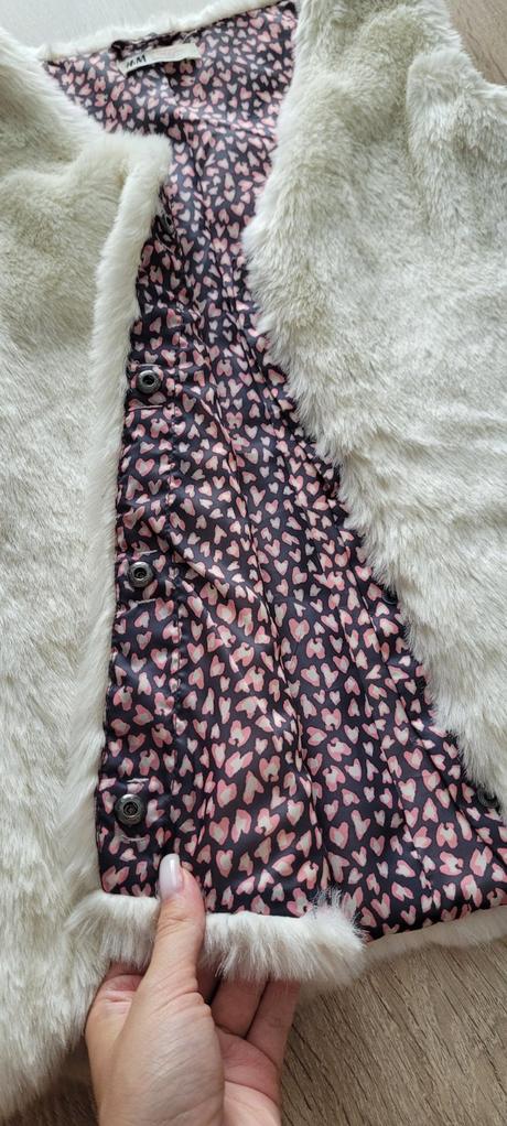 Kožušinková vestička, h&m,164