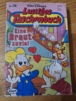 Komiksová kniha s káčerom v nemčine,