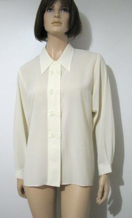 Krémová šifónová blúzka, xl