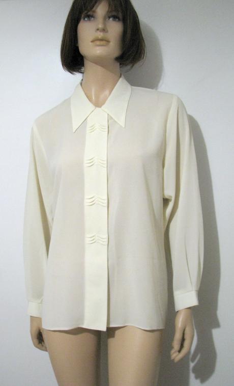 Krémová šifónová blúzka, xl