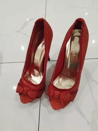 Lodičky ligotave na podpätku, 37