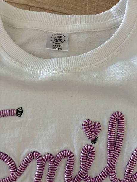 Biela crop top mikina, pepco,128
