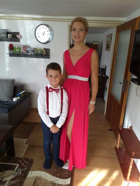 Spoločenské šaty malinové, 38