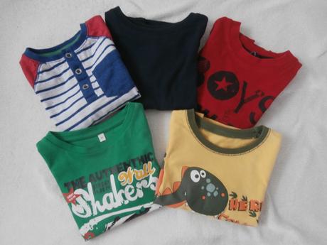 Balík tričiek 5ks  86/104, 86–98