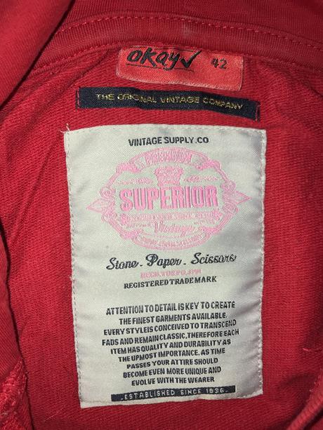 Červená mikina - veľká británia, anglicko, okay,42