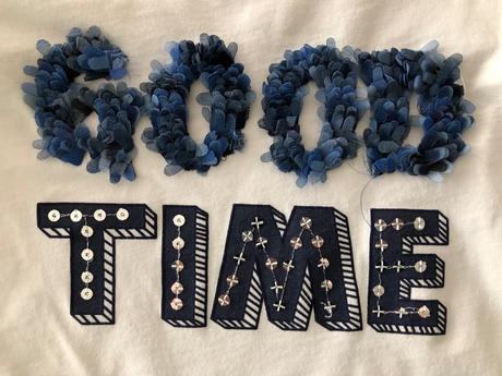 Tricko s napisom good time, mango,122