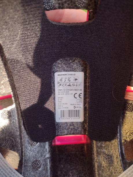 Prilba oxelo, decathlon, s