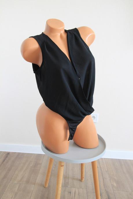 Čierna elegantná body blúzka, s, s