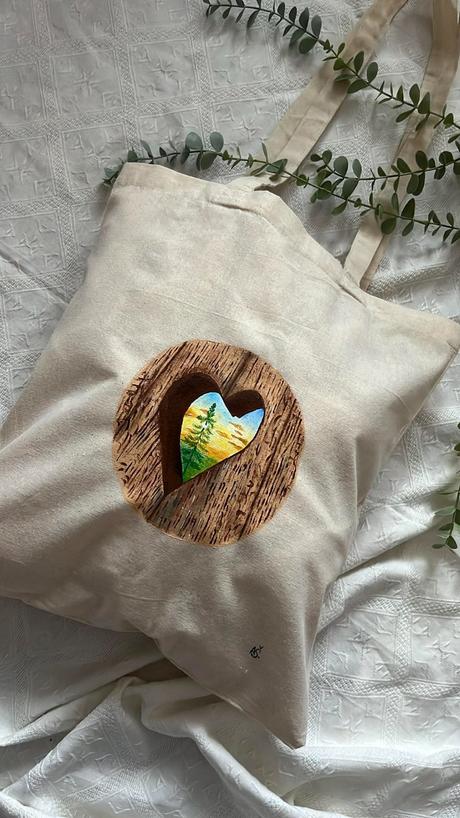 Plátené, ručne maľované tašky, 