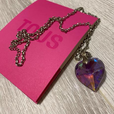 Krištáľové srdiečko + retiazka,