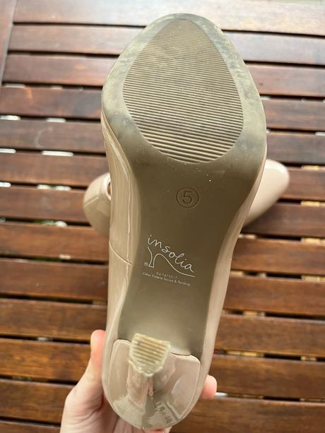 Bledoružové topánky na vysokom opätku m&s, marks & spencer,38