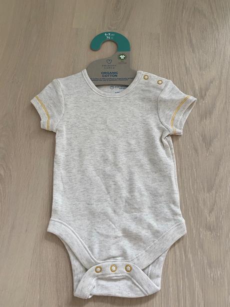 Detský set dupačky + body, primark,74