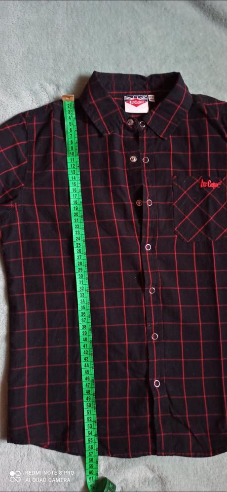 Červeno čierna károvaná košeľa 11-12 rokov, lee cooper,152