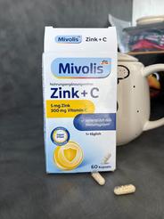 Mivolis Kapsuly Zinok + vitamín C Depot, 60 ks