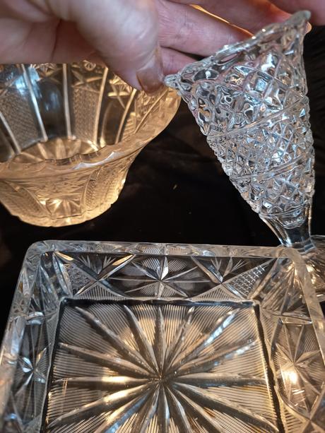 Brúsené sklo plus miska, 