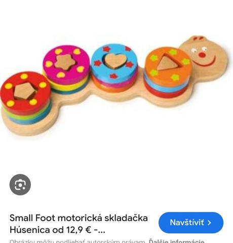 Drevená húsenica tvary, 