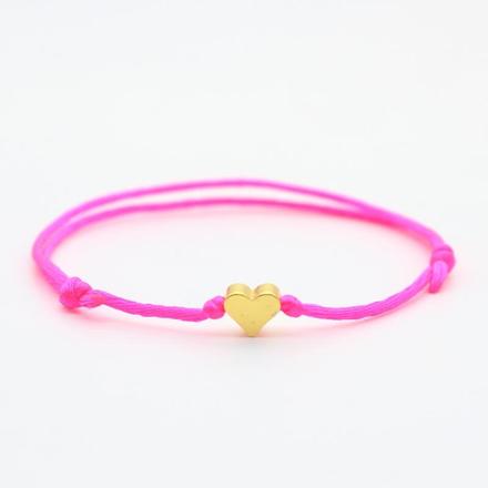 Náramok male srdiecko neon,