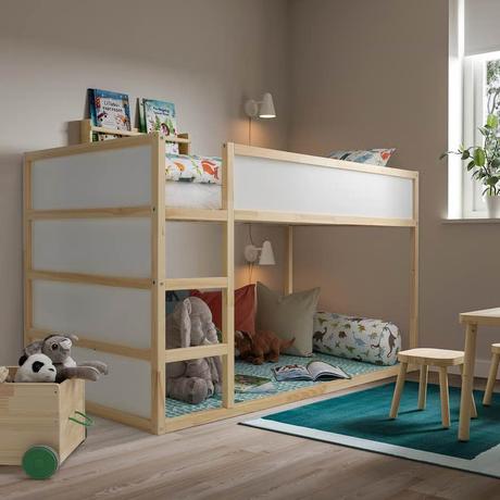 Ikea kura + baldachyn (poschodova vyvysena postel), šírka (cm): 90,dĺžka (cm): 200