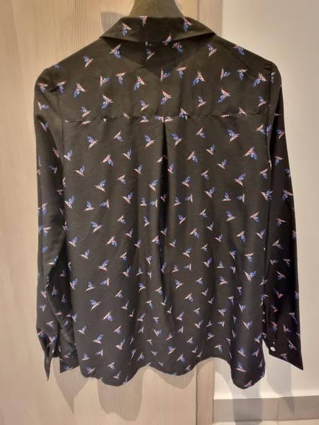 Čierna košeľa reserved s kolibríkmi, reserved,m