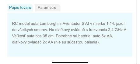 Rc lamborgini aventador svj na diaľkové ovládanie,
