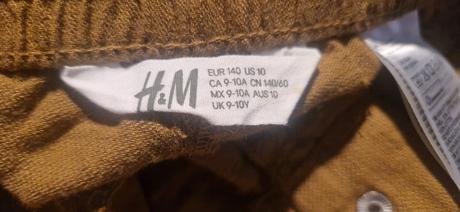 Bavlnene sortky h&m 9-10y 2ks, h&m,140