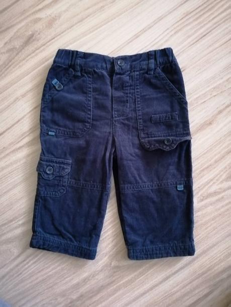 Tmavomodré menčestráky marks&spencer č. 6-9 mes., marks & spencer,74