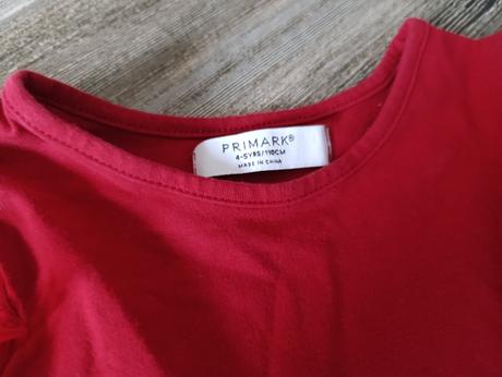 Červené šaty, primark,110