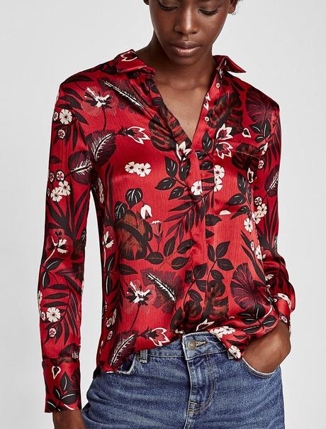 Zara vinova bluzka s kvetmi vel.s, zara,s