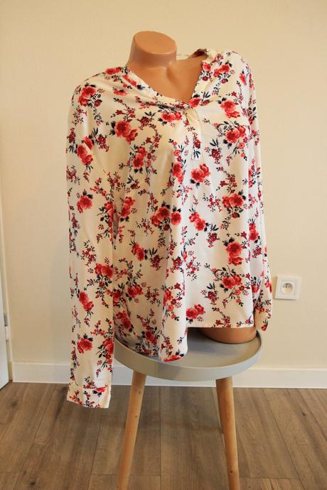 Kvetinová viskózová blúzka, xxl, xxl