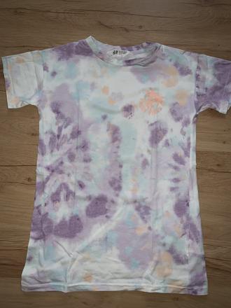 Batikovane predĺžené tričko 110/116, h&m,116