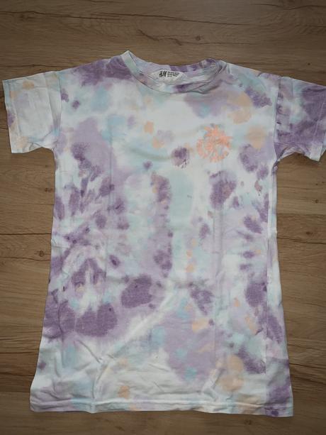 Batikovane predĺžené tričko 110/116, h&m,116