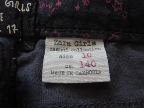 Dievčenské úzke nohavice - veľ. 140 - zn. zara, zara,140