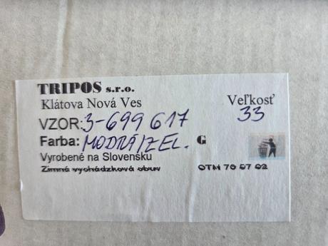 Zimné topánky, čižmičky, v.33, tripos,33