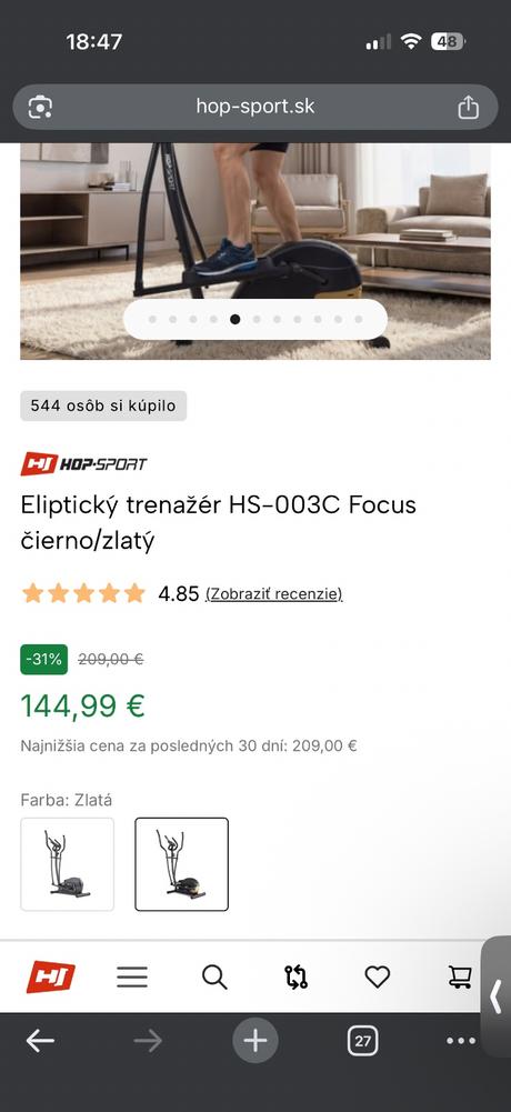 Eliptický trenažér,