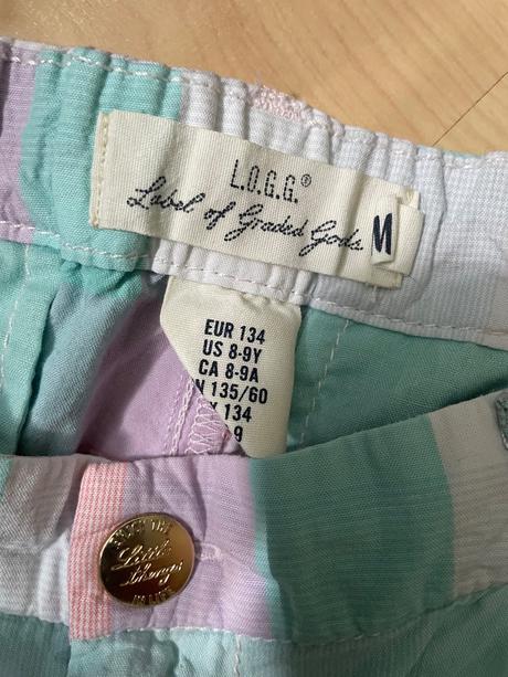 Šortky letné karo 8-9 rokov, h&m,134